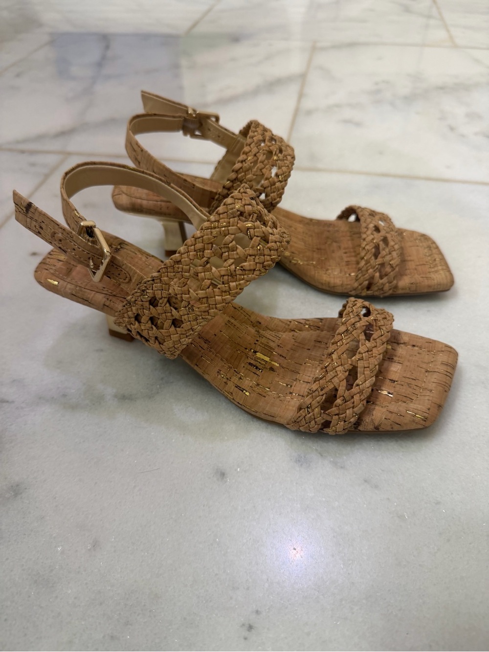 Alex Marie Barbra Woven Cork Double Band Sandals Dillards - Picture 4 of 6